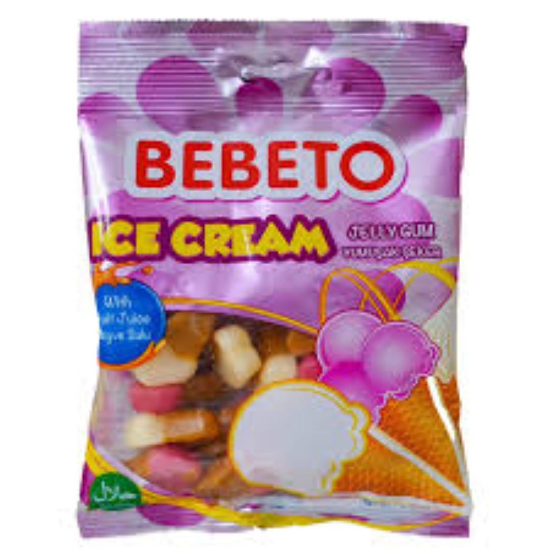 BEBETO JELLY GUM ICE CREAM 80G